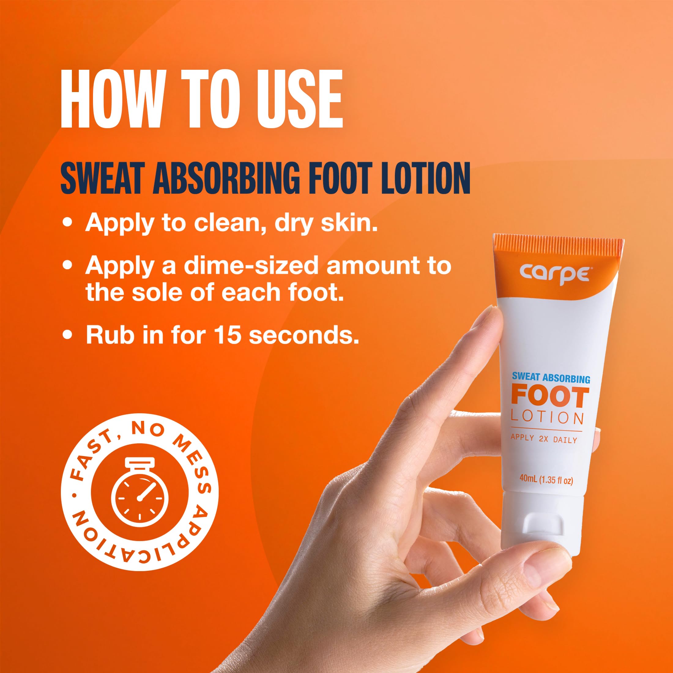 Carpe Sweat Absorbing Foot Lotion highlighted on Good Morning America.