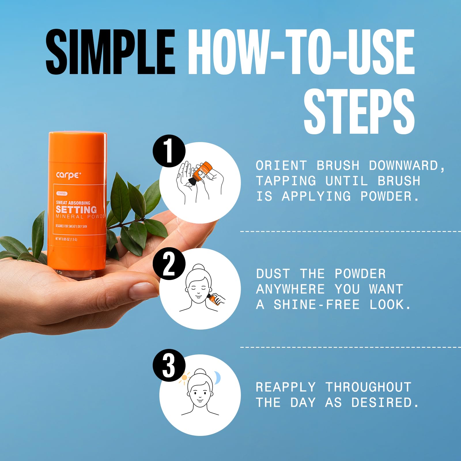Carpe lightweight texture image shows comfortable all-day wear on oily skin.
