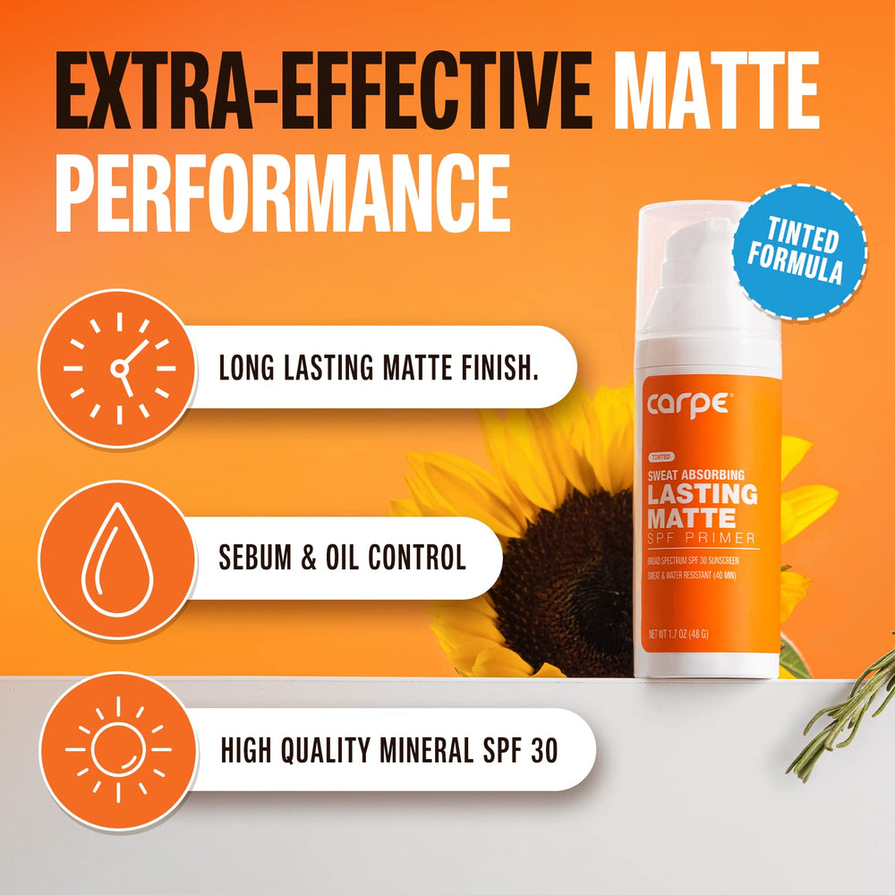 Carpe Primer SPF30 tinted swirl illustrates light coverage with sun protection