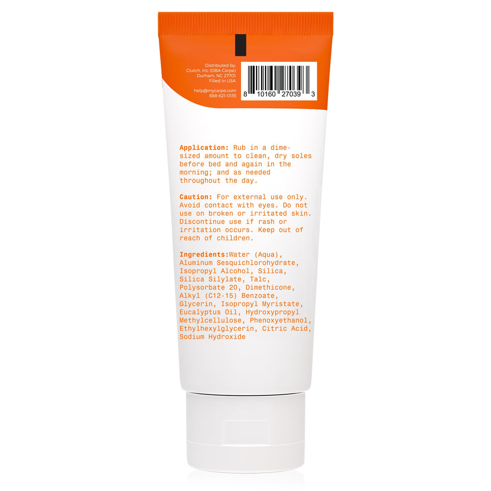 Carpe three-tube package with total foot care solution.