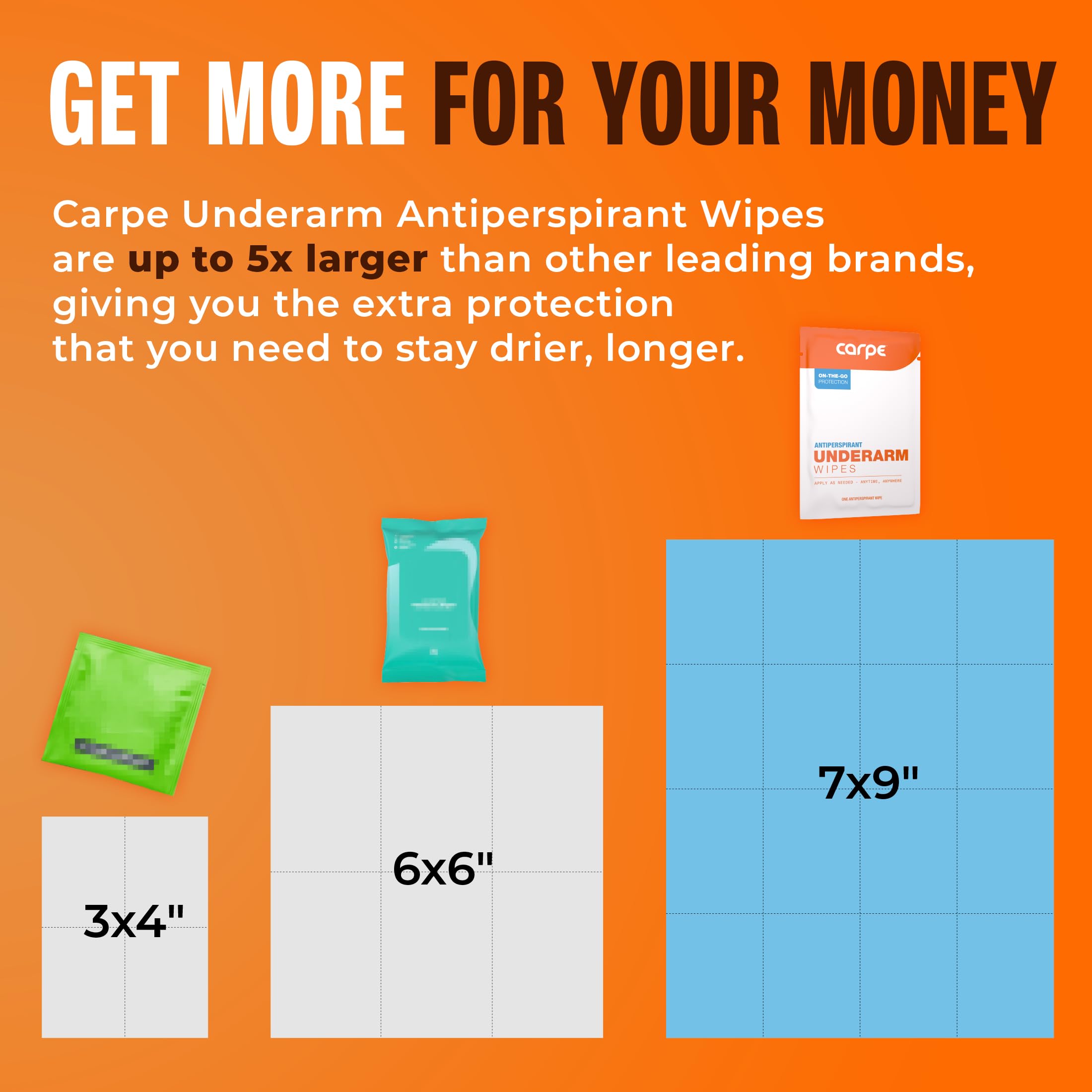 Carpe vitamin E oil nourishes skin as sweat is wiped away.