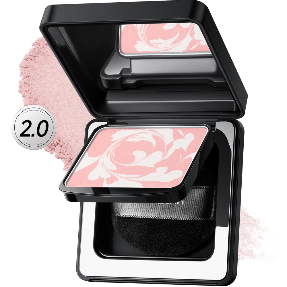CARSLAN 2.0 Black Magnet powder bottle demonstrates oil-control for all-day wear.