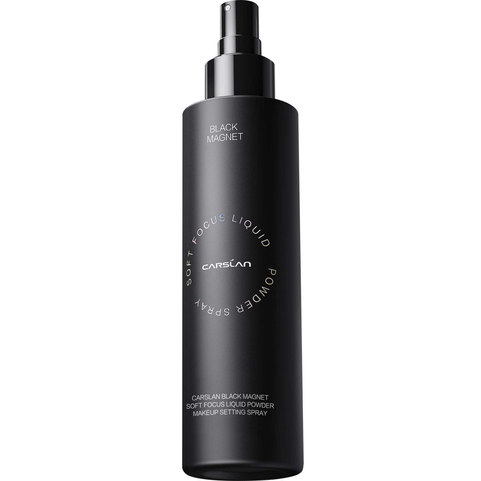 CARSLAN Black Magnet setting spray bottle—fine mist for all-day hold