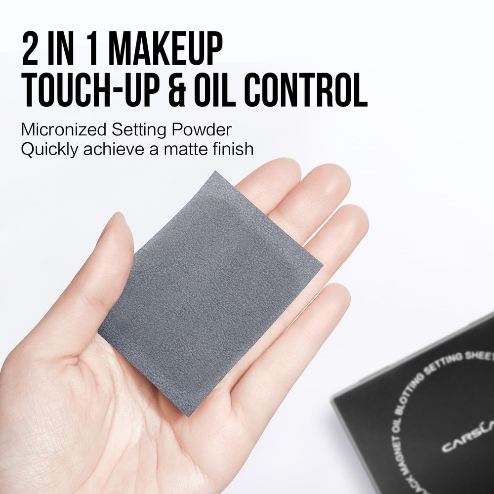 CARSLAN puff-soft-fabric included for gentle blotting and blending.