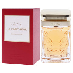 Cartier La Panthere cap detail emphasizes refined elegance in luxury perfume.