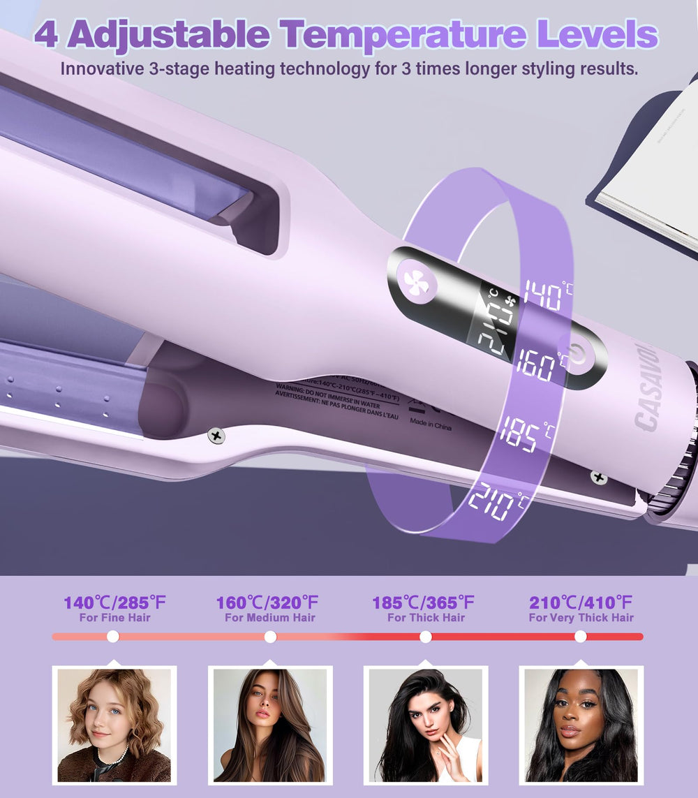 Casavok 8s smart timer helps you finish curls quickly and consistently.