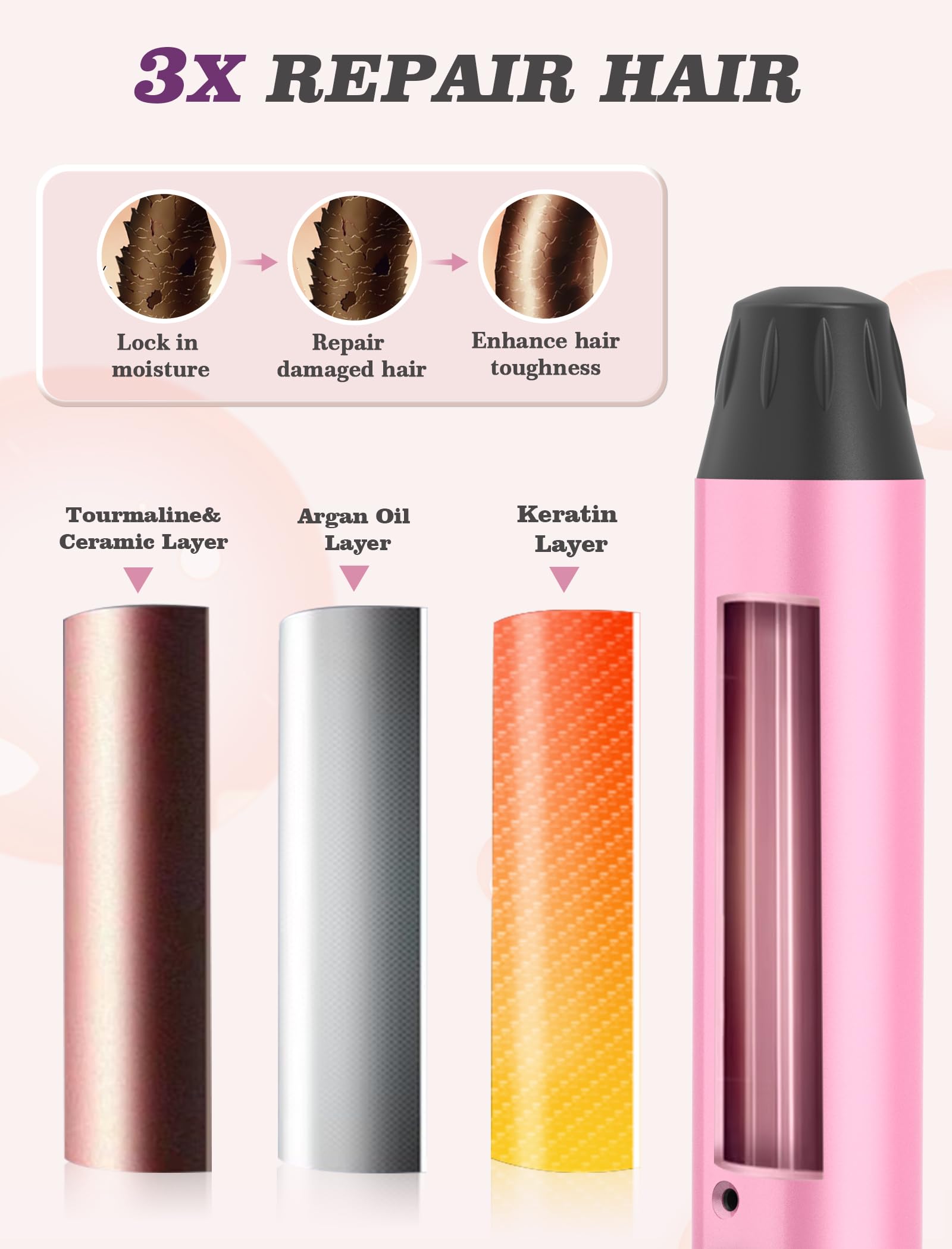 Casavok mini curling iron auto-off feature for safety