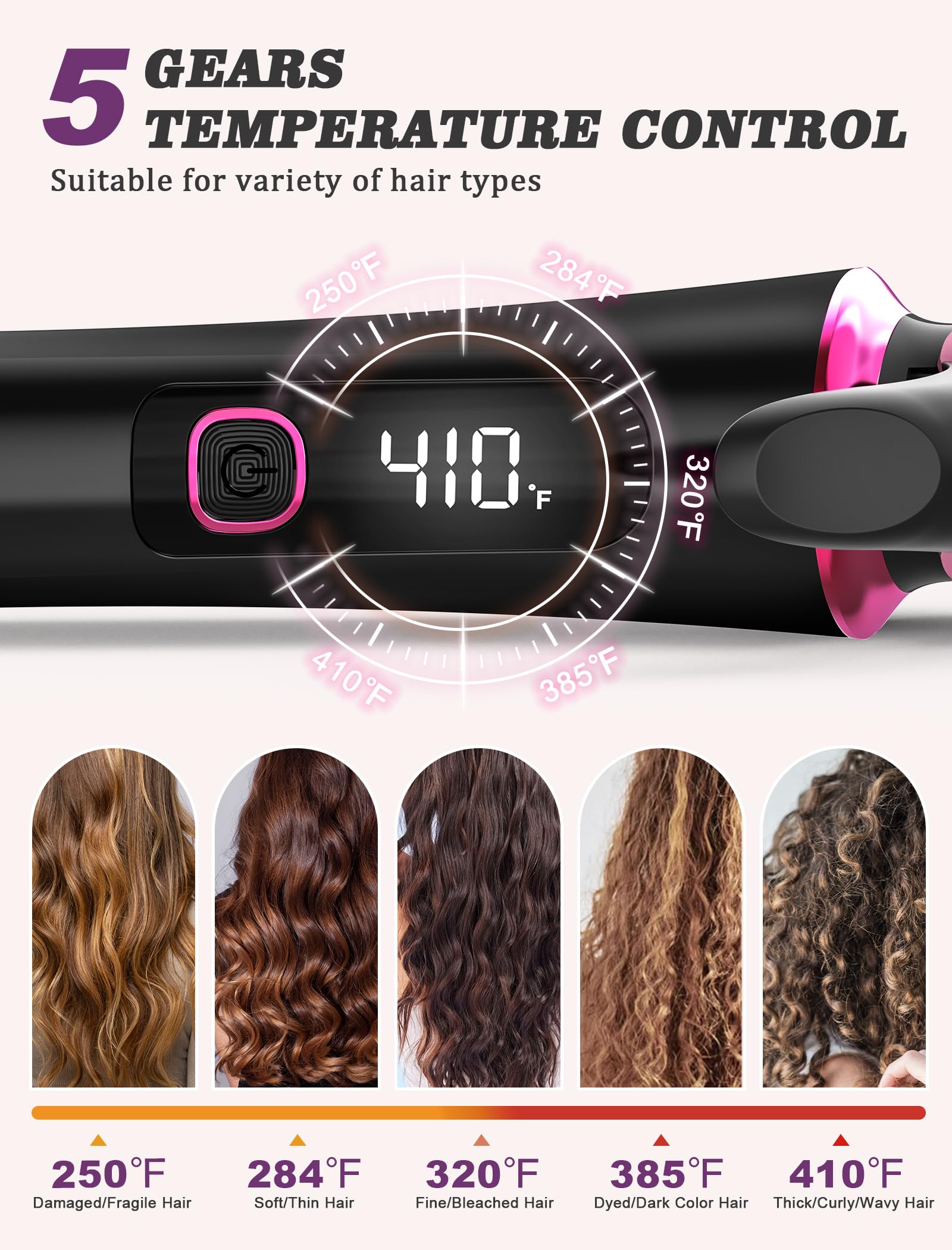 Casavok Mini Curling Iron half-inch barrel creates tight curls on short hair
