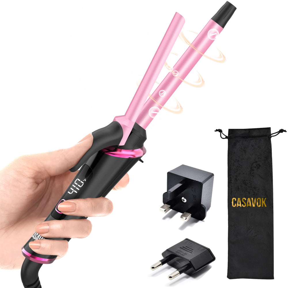 Casavok Mini Curling Iron heats in 30 seconds for quick travel styling