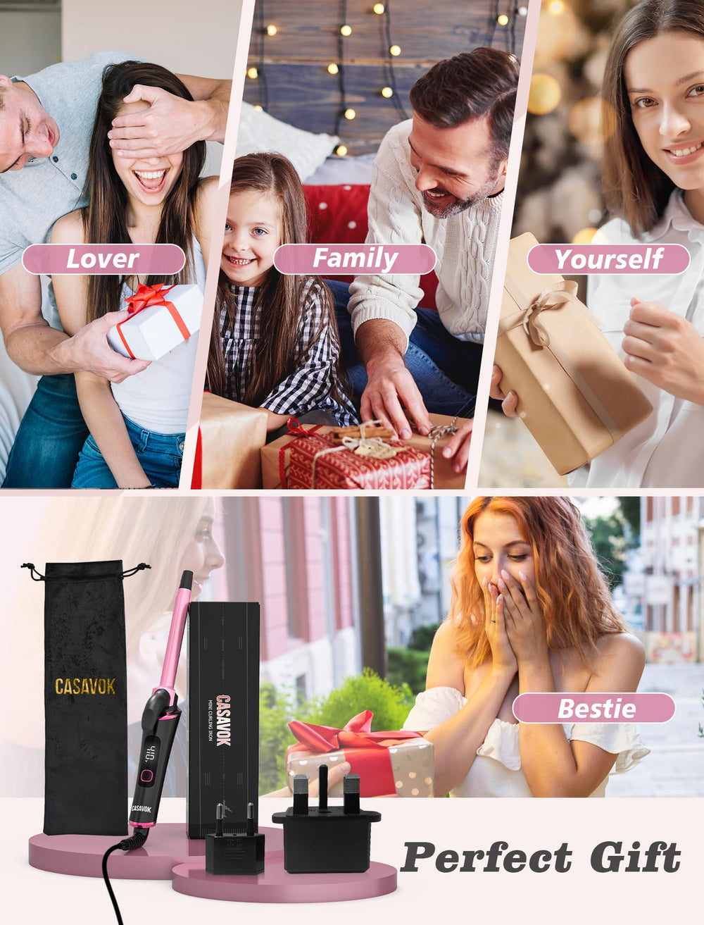 Casavok Mini Curling Iron safety features minimize heat injuries