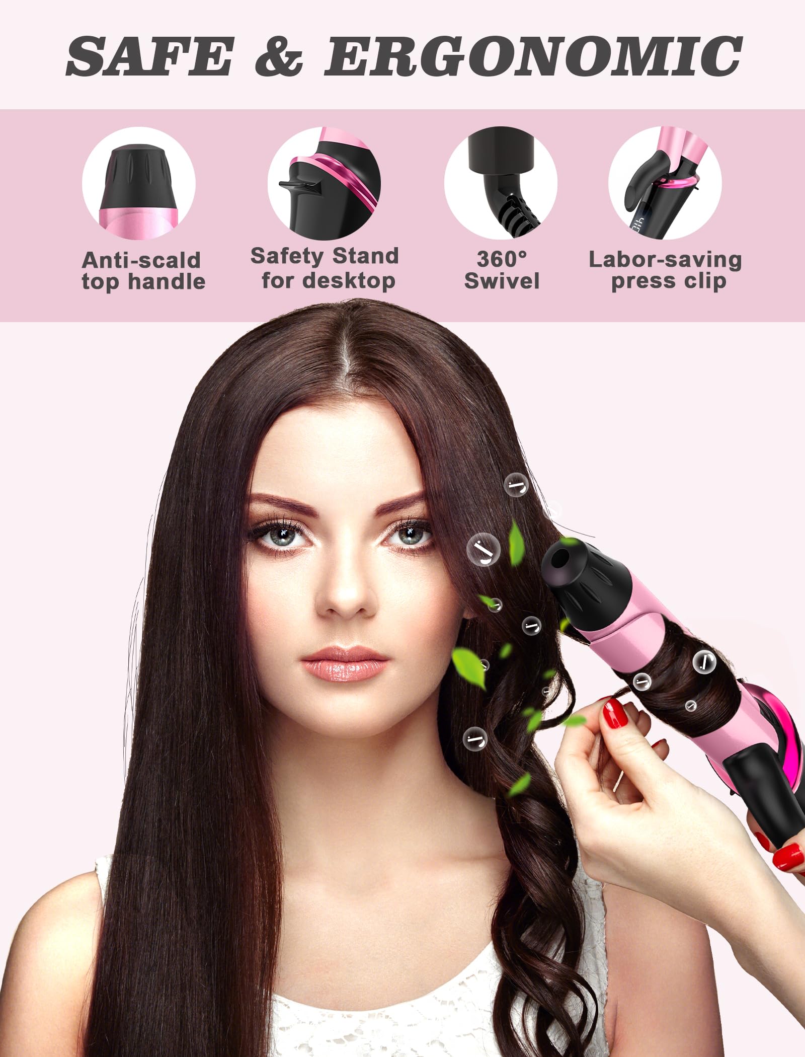 Casavok mini curling iron five temperature settings for customized curls
