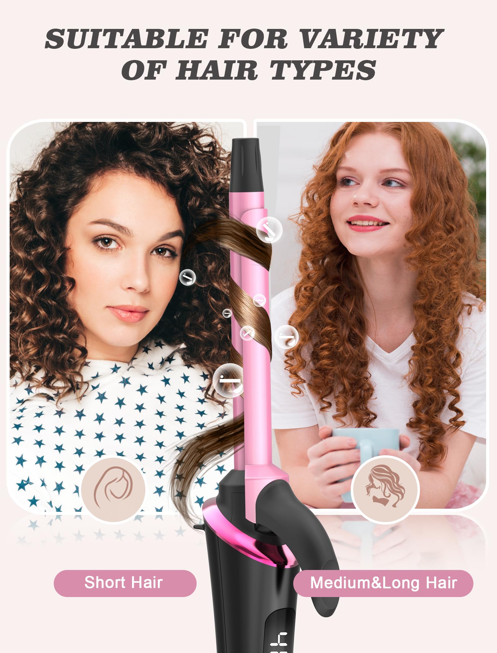 Casavok Mini Curling Iron travel-friendly design fits in a bag