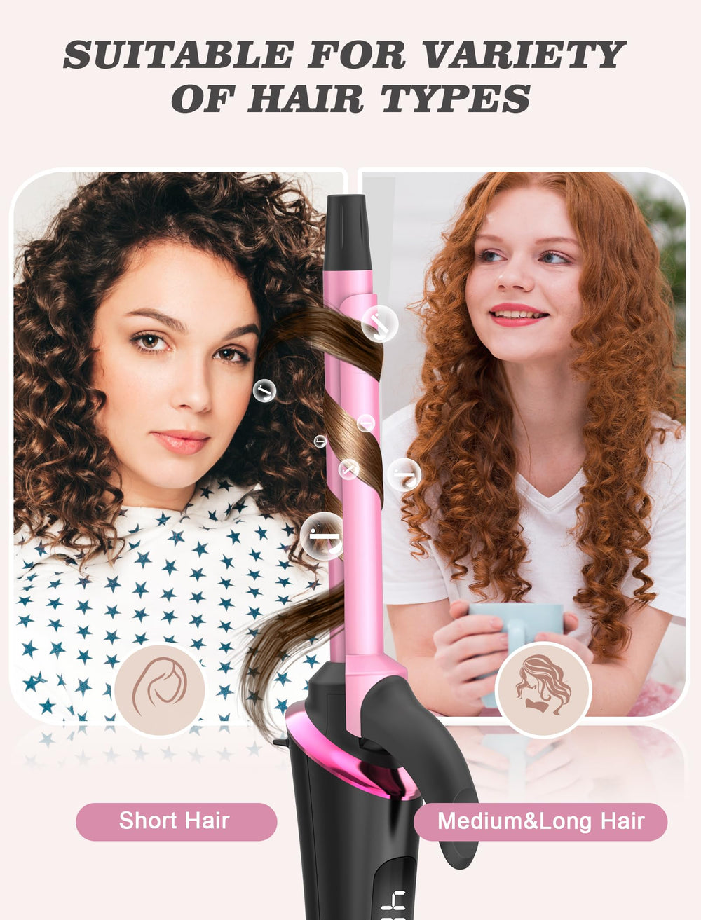 Casavok Mini Curling Iron travel-friendly design fits in a bag