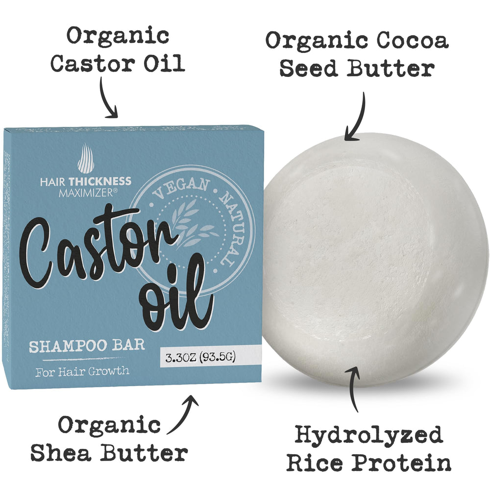 Castor oil shampoo bar eco-friendly zero-waste image emphasizes bottle-free sustainability for daily routines