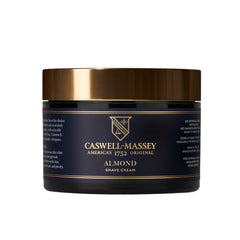 Caswell-Massey Heritage Almond Shave Cream jar ready for a smooth shave prep