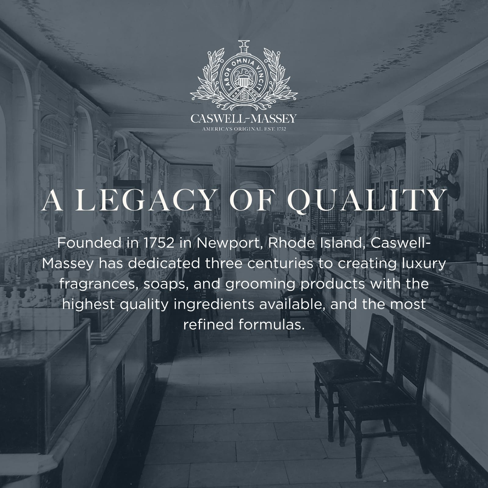 Caswell-Massey Heritage packaging showcases premium American grooming heritage.