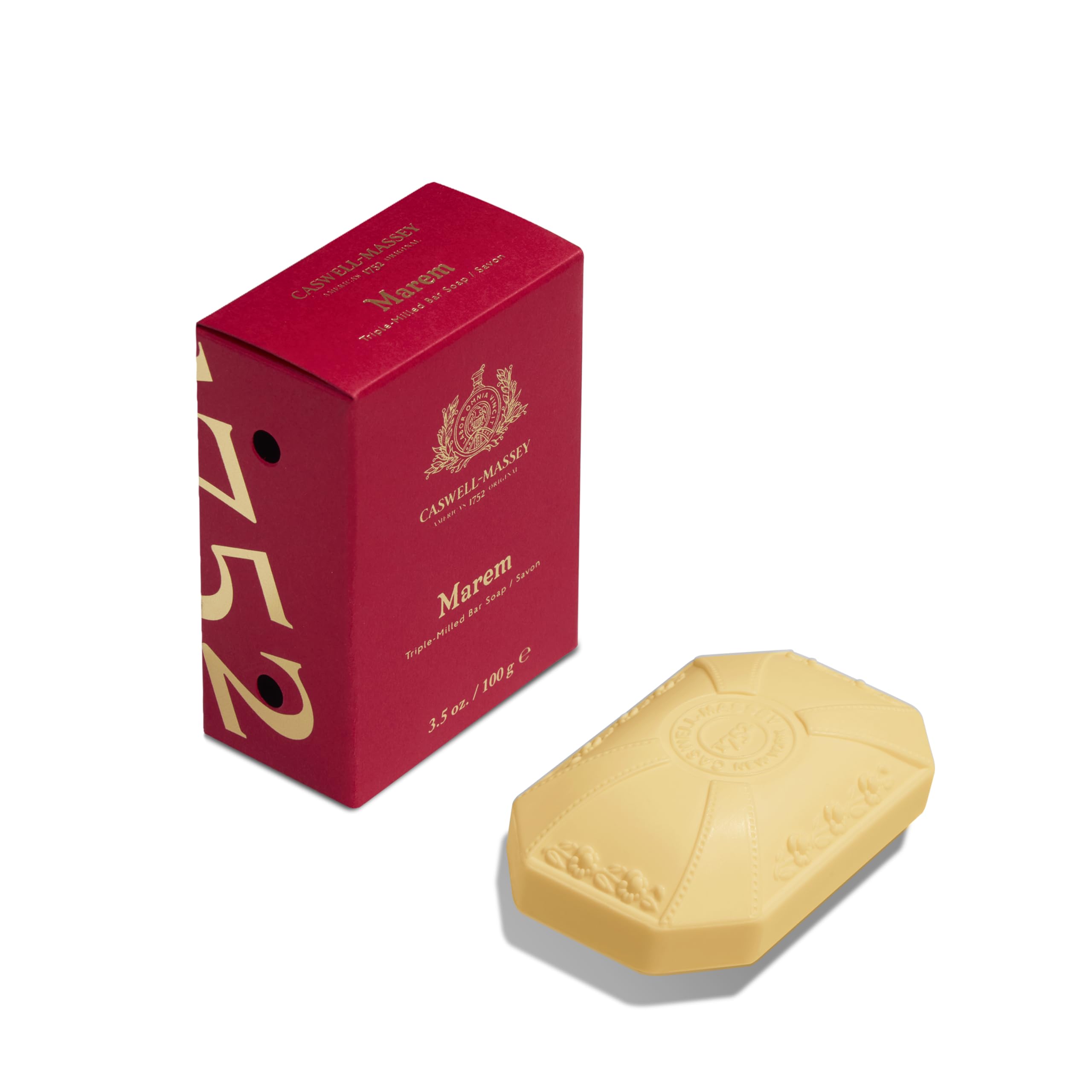 Caswell-Massey Marem packaging on display highlights upscale gift ready presentation