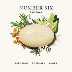 Caswell-Massey Number Six soap lather close-up shows rich, moisturizing bubbles.