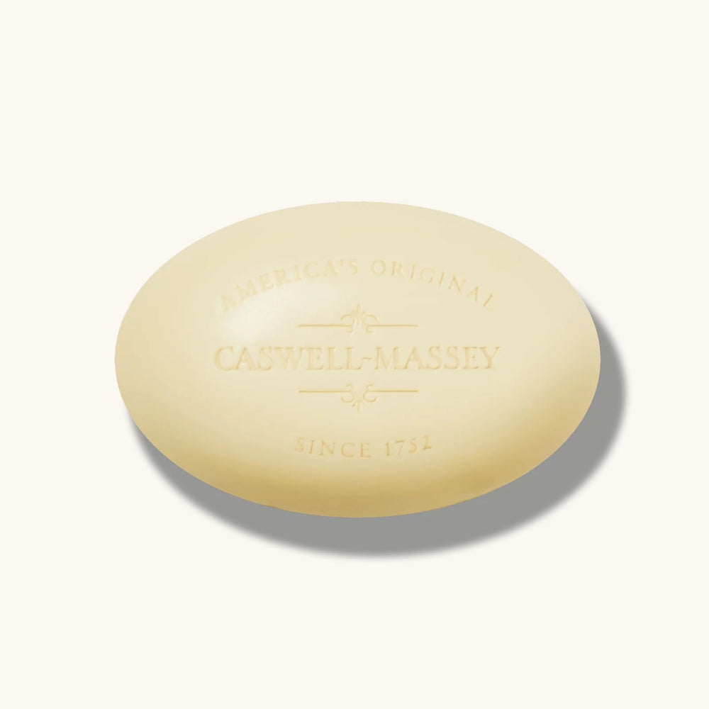 Caswell-Massey soap-lather close-up showcases luxurious bubbles.