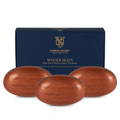 Caswell-Massey triple milled heritage woodgrain sandalwood soap bar with lasting lather