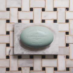 Caswell-Massey triple-milled luxury soap texture close-up