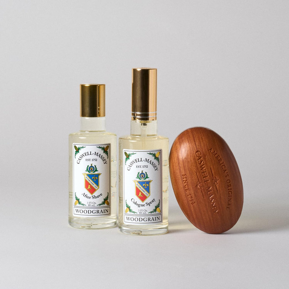 Caswell-Massey Woodgrain Sandalwood cedar note detail