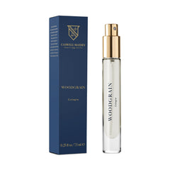 Caswell-Massey Woodgrain Sandalwood spray in travel compact for on-the-go refinement