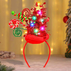Catery Christmas hats headband glows with LEDs for festive glow and crowd-ready charm.