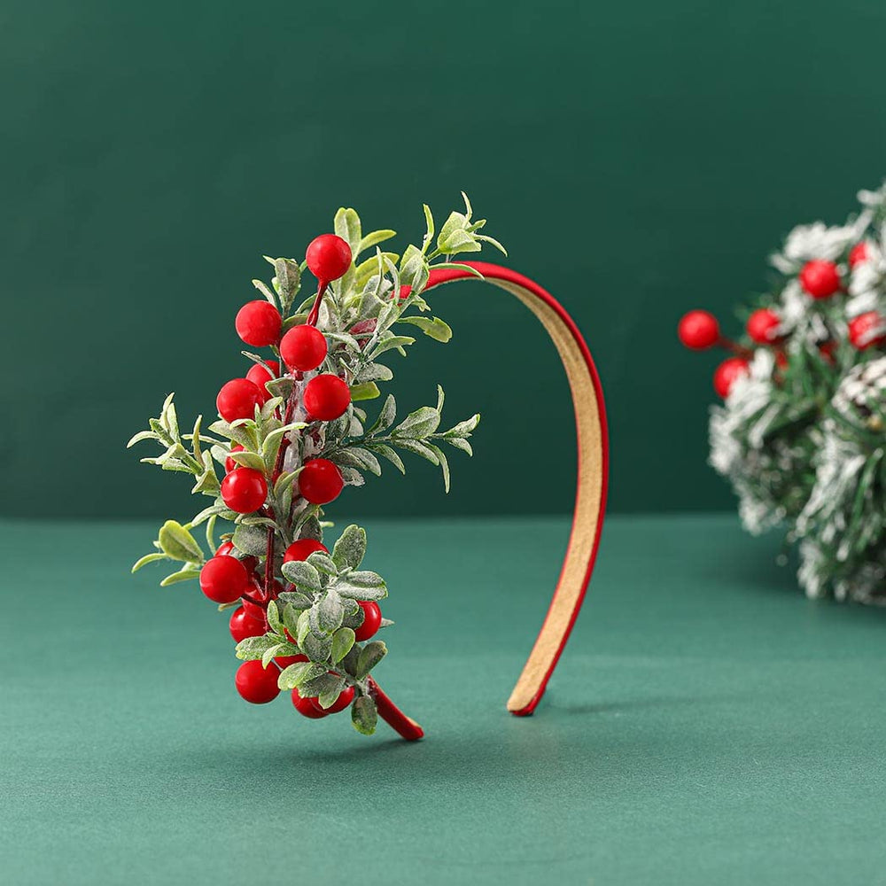 Catery reindeer antler headband on model adding Christmas atmosphere to outfits.
