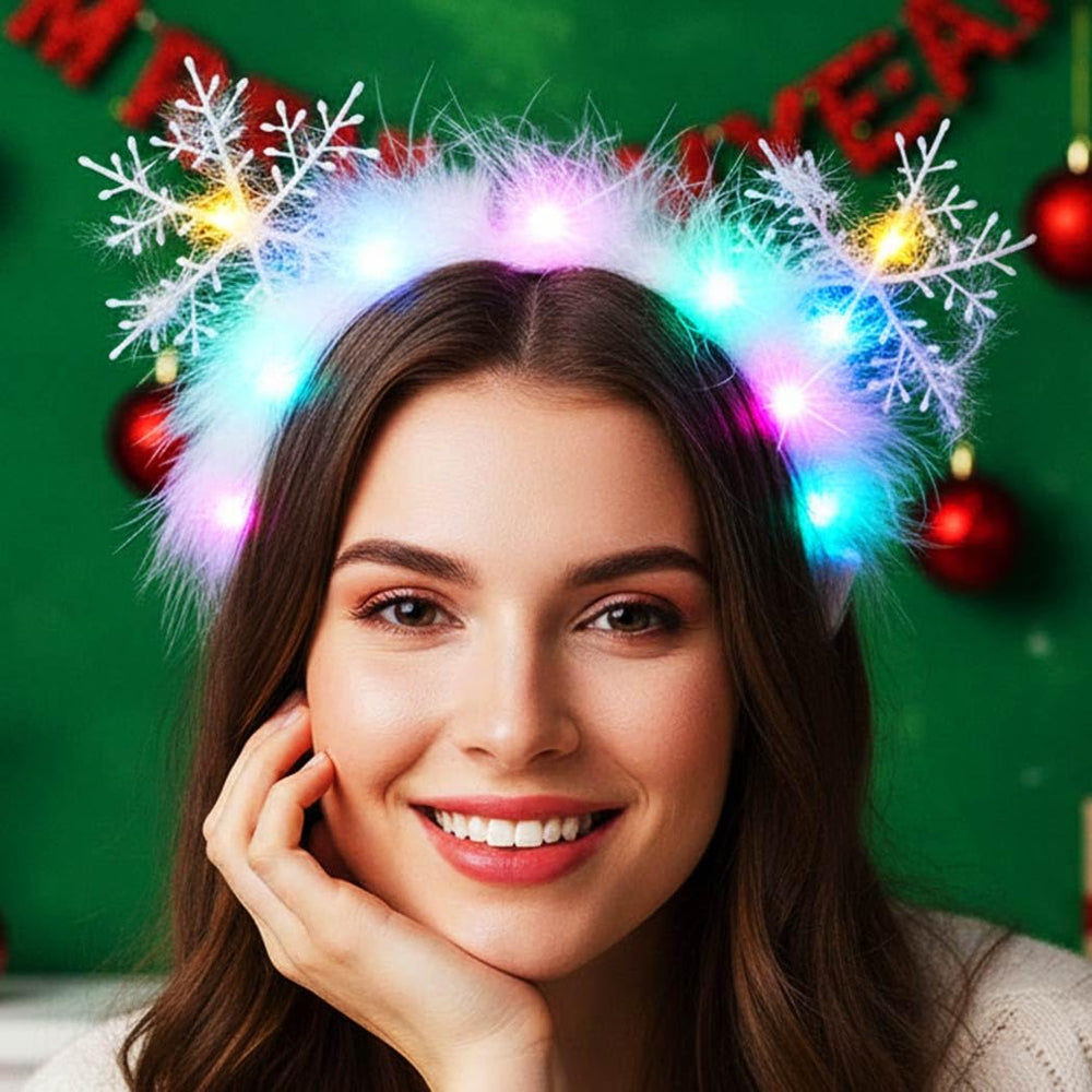 Catery holiday headband accents outfits with whimsy and winter charm.