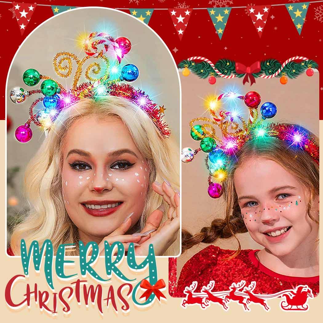Catery light up Christmas headband with three light modes for mood changes