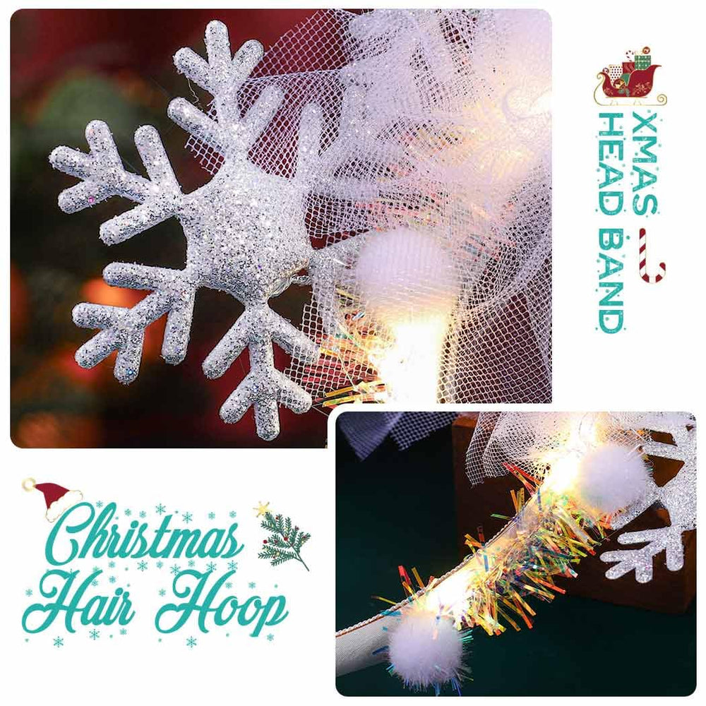 Catery snowflake headband adds sparkle to photoshoots and stage performances.