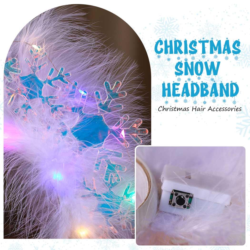 Catery Snowflake Headband Christmas party-ready look for holiday photos