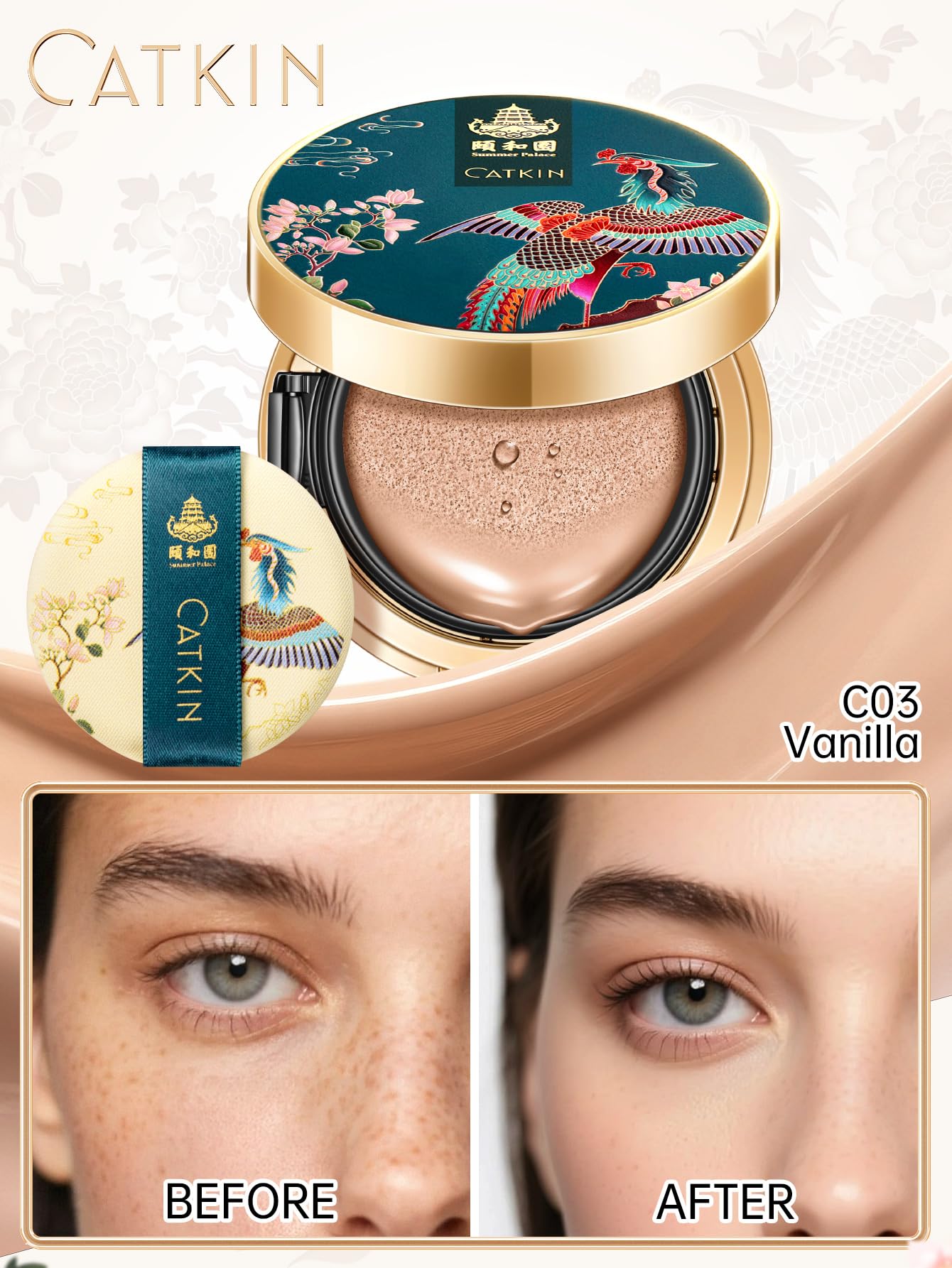 Catkin anti-aging serum infused cushion highlights skincare benefits