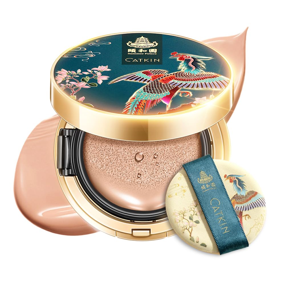 Catkin Phoenix Cushion compact open, refill-friendly for easy makeup on the go
