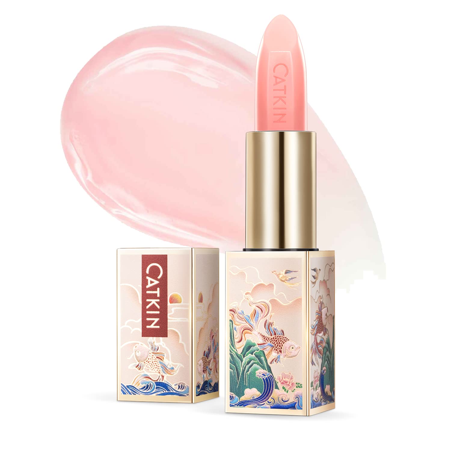 Catkin tinted lip balm pink tube showcasing color-changing hydration for daily wear.