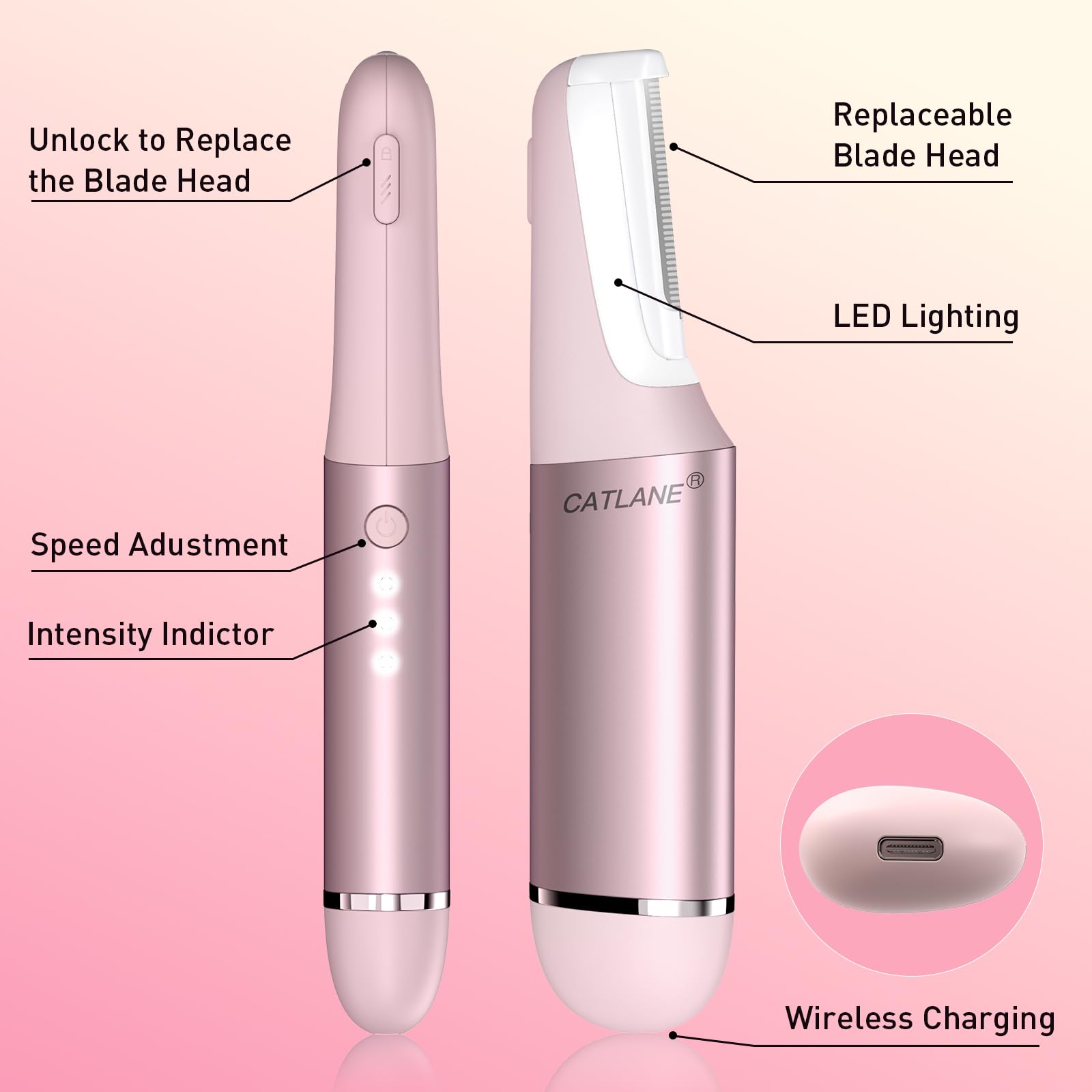 CATLANE Dermaplane Razor skin glow hint after use for radiant skin