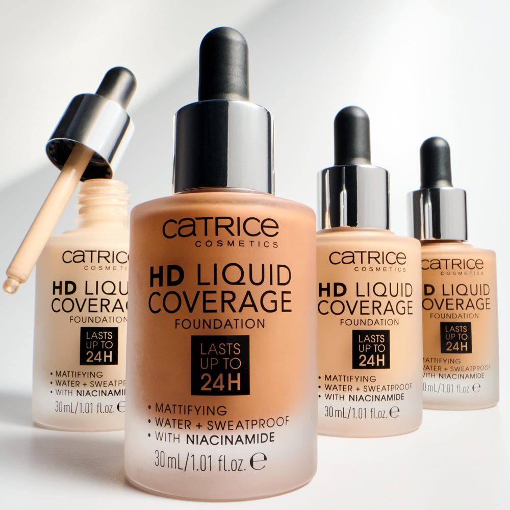 Catrice HD Liquid Coverage niacinamide ingredient highlights gentle skin-supporting formula