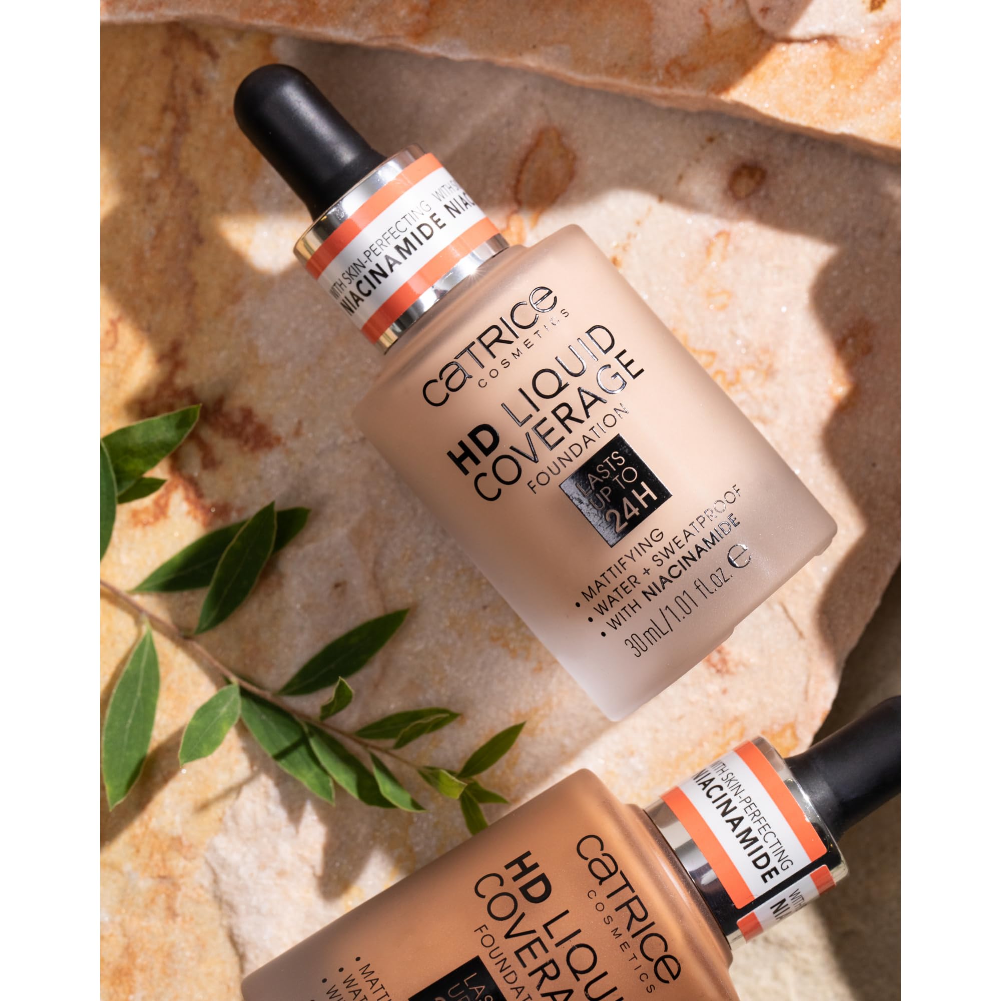 Catrice HD Liquid Coverage swatches reveal shade 010 Light Beige blending naturally