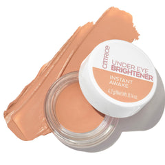 Catrice Under Eye Brightener swatch in warm nude brightening dark circles.
