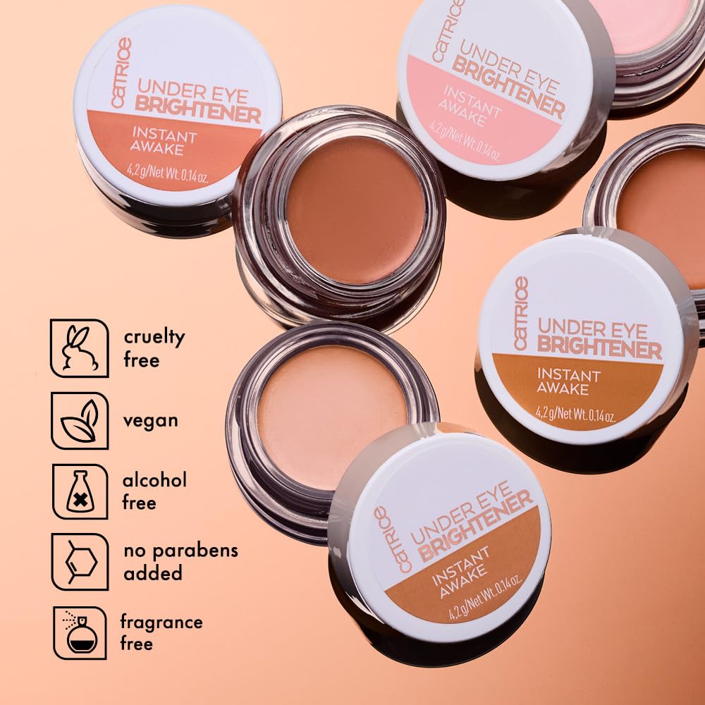 Catrice Under Eye Brightener texture close-up reveals nourishing creamy pink formula
