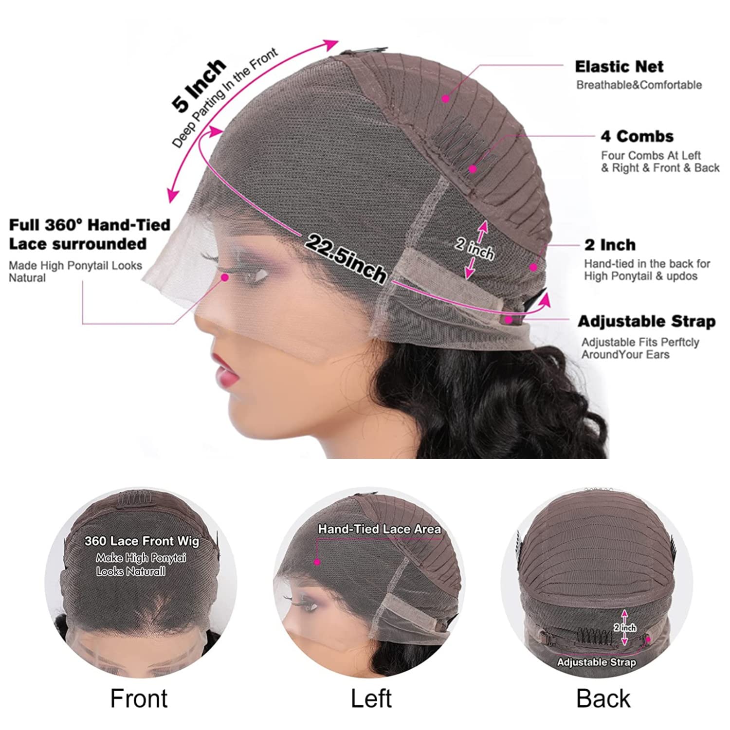 catti body wave 360 lace front wig hd swiss lace for skin-toned invisibility.