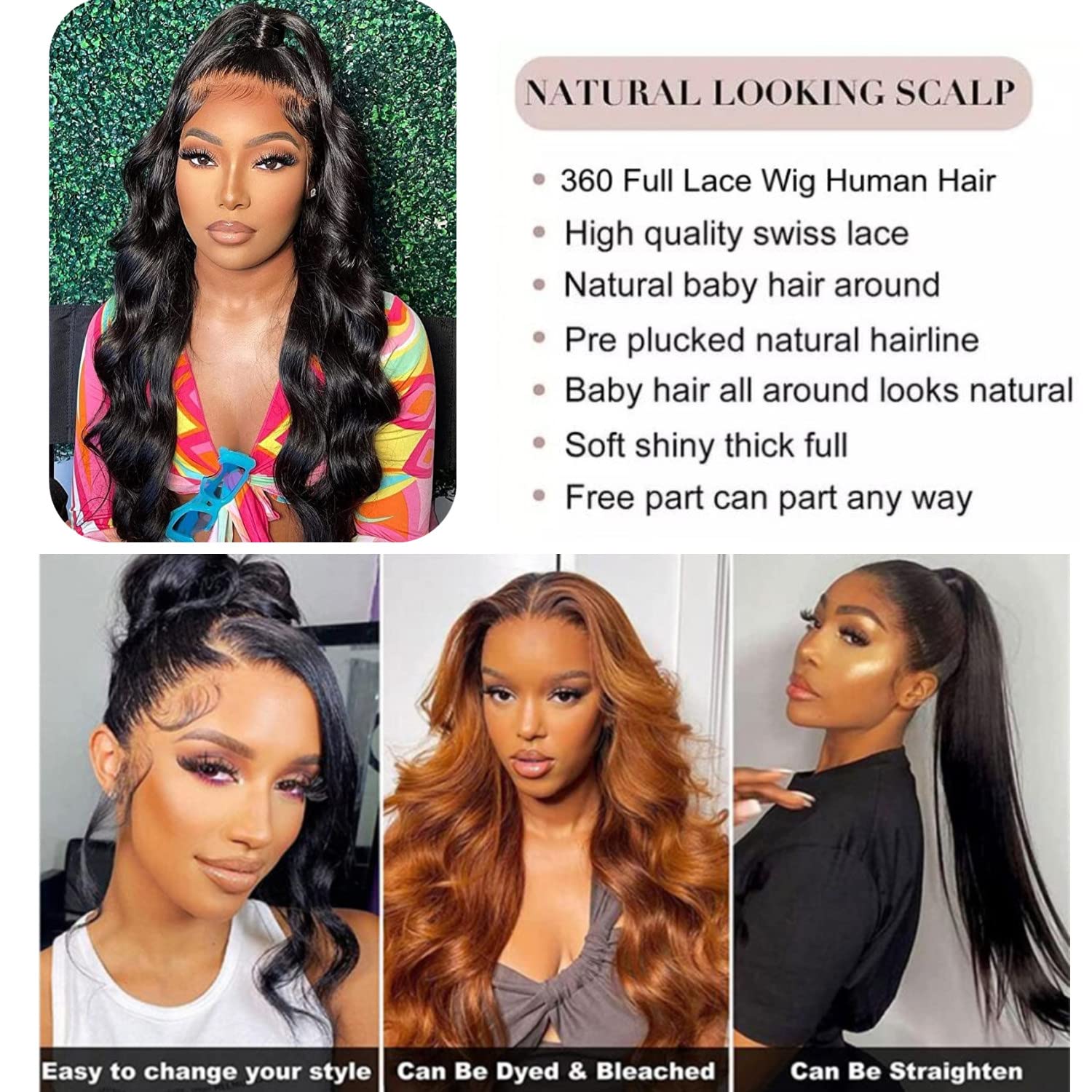 catti body wave 360 lace front wig 360 degree hand-tied for versatile styling.