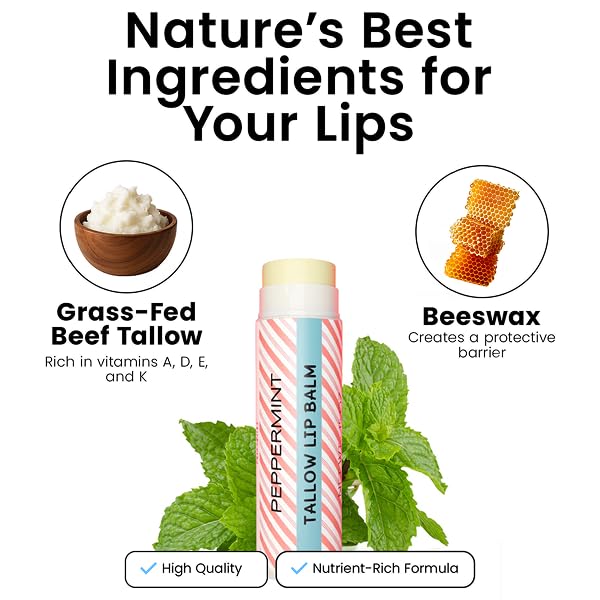 Cattle Creek Mercantile lip balm ingredients: grass-fed tallow, beeswax, coconut oil, jojoba