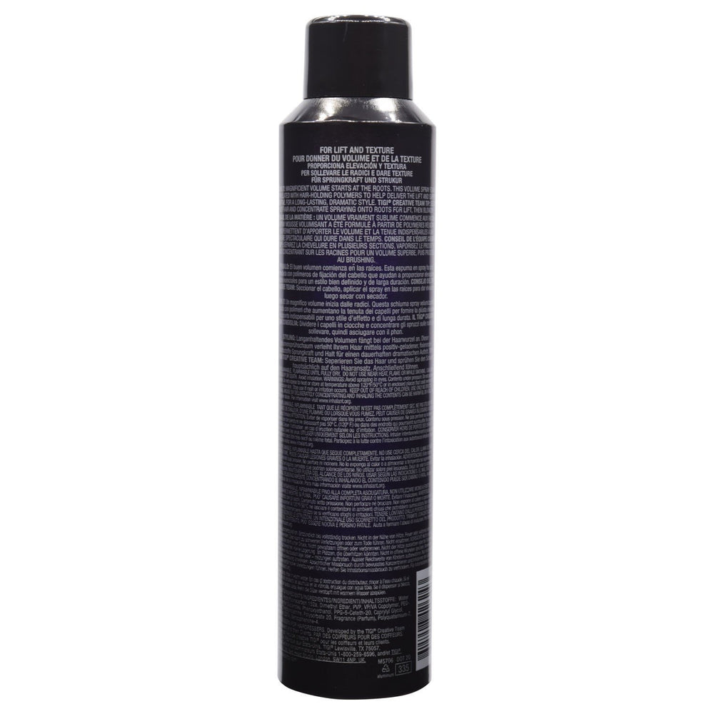 CATWALK by TIGI Root Boost Spray in use, creating root lift and voluminous movement.