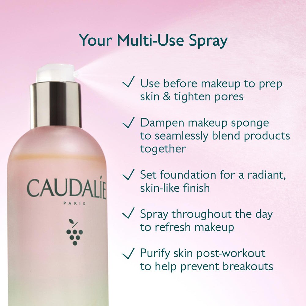 Caudalie Beauty Elixir makeup setting spray for a long-lasting finish.