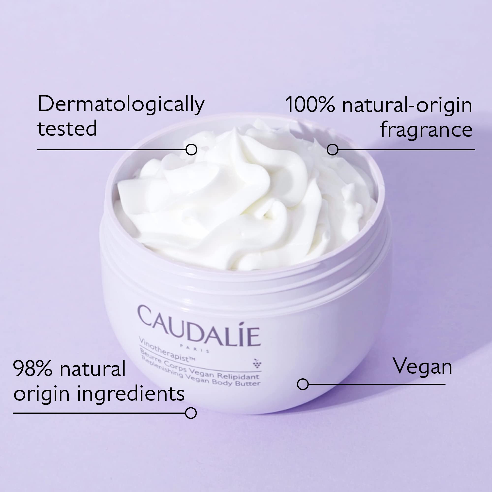 Caudalie desert-date oil supports the skin barrier for dry areas.