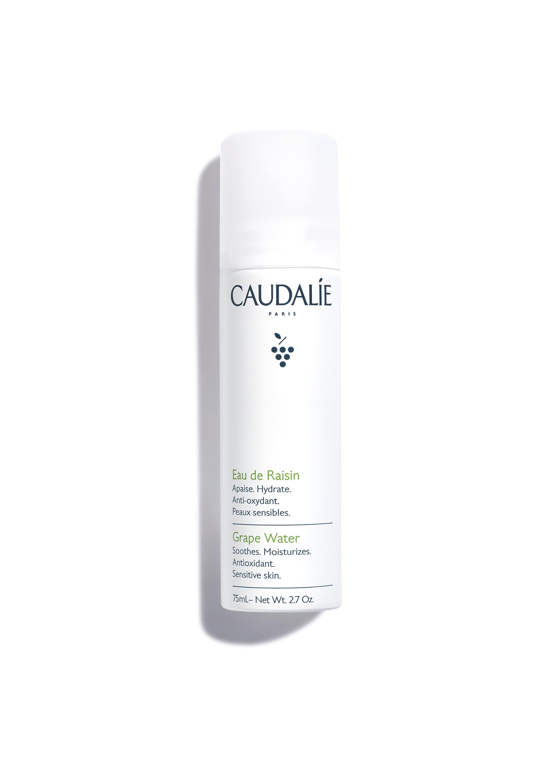 Caudalie Grape Water Mist bottle for on-the-go hydration and skin refreshment.