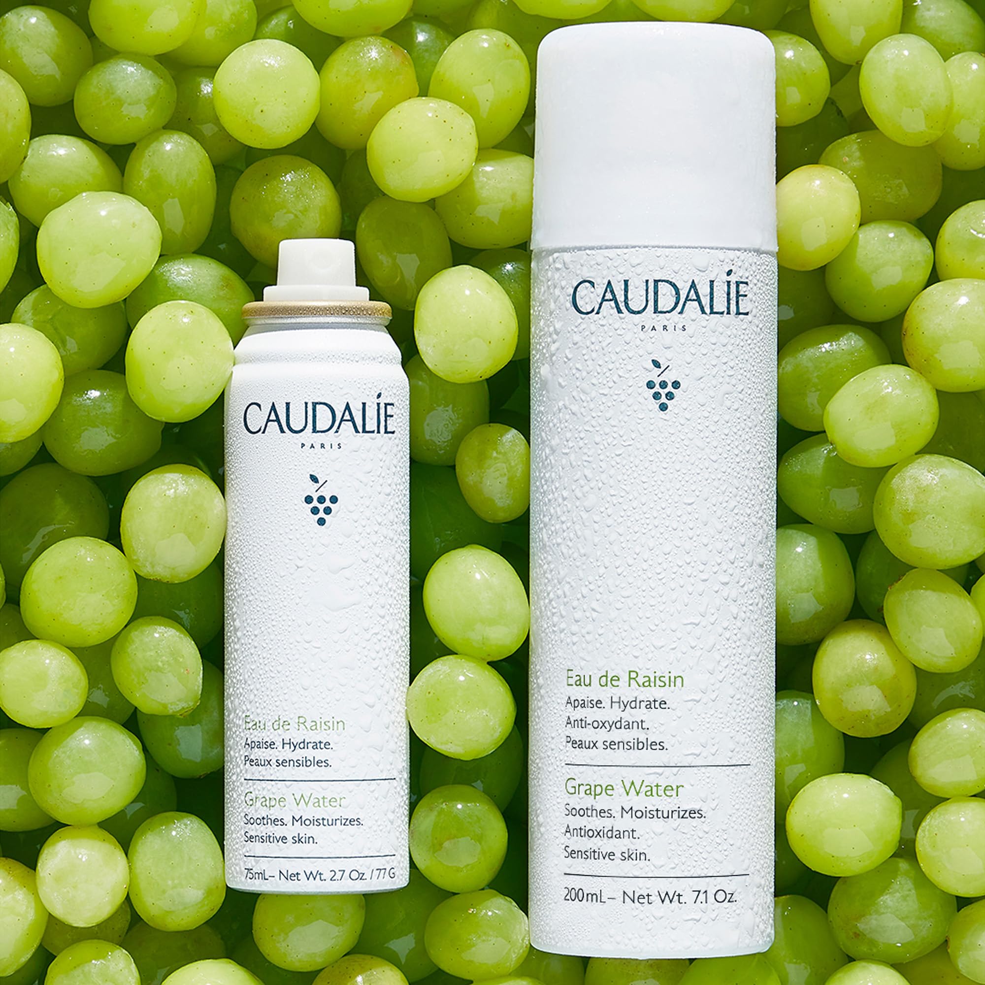 Caudalie Grape Water Mist during routine refreshes skin and supports gentle redness comfort.