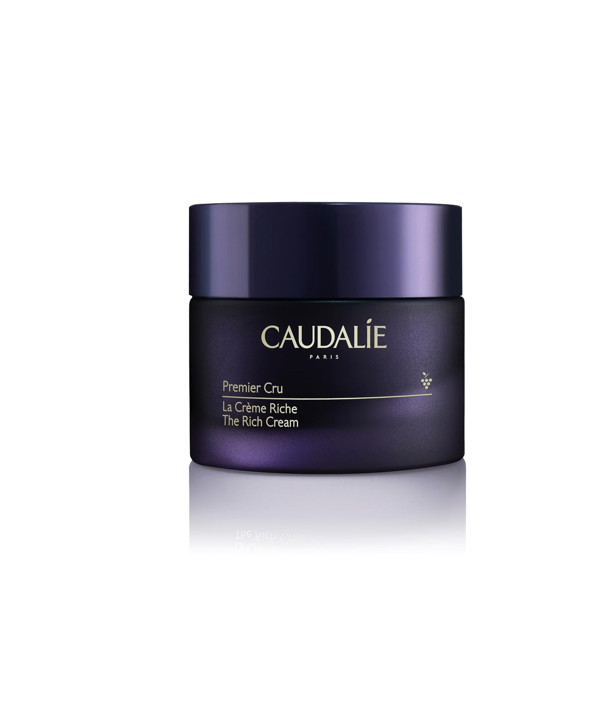 Caudalie Premier Cru Rich Cream bottle close-up showing luxurious hydration